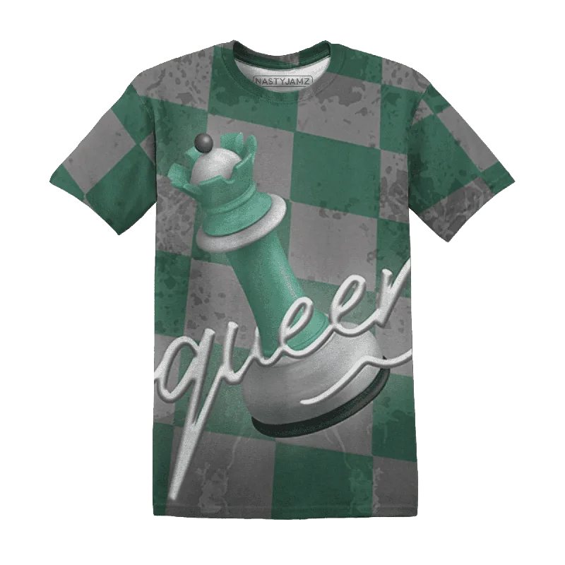 NastyJamz High OG Green Glow 1s T Shirt Match Black Queen 3D