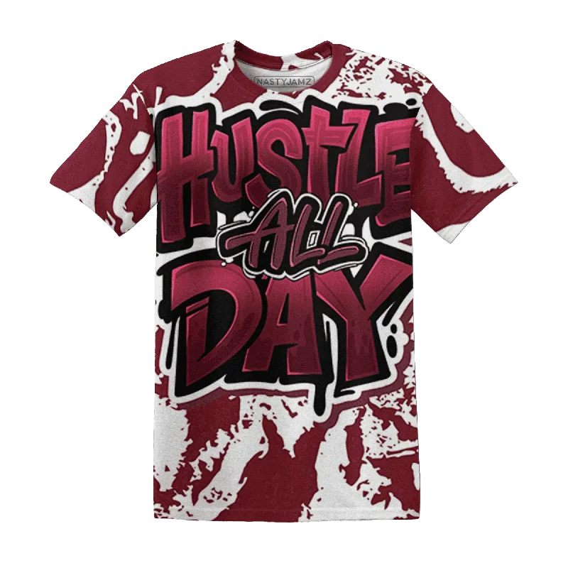 NastyJamz High White Team Red 1s T Shirt Match Hustle All Day 3D