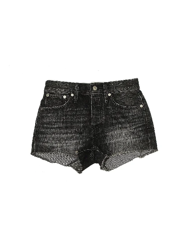 High-Rise Denim Shorts in Medium Wash