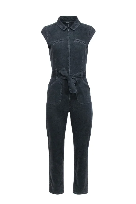 Paige - Black Wash Denim Jumpsuit Sz 2